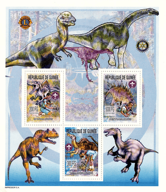 Boy Scout and Prehistoric Animals