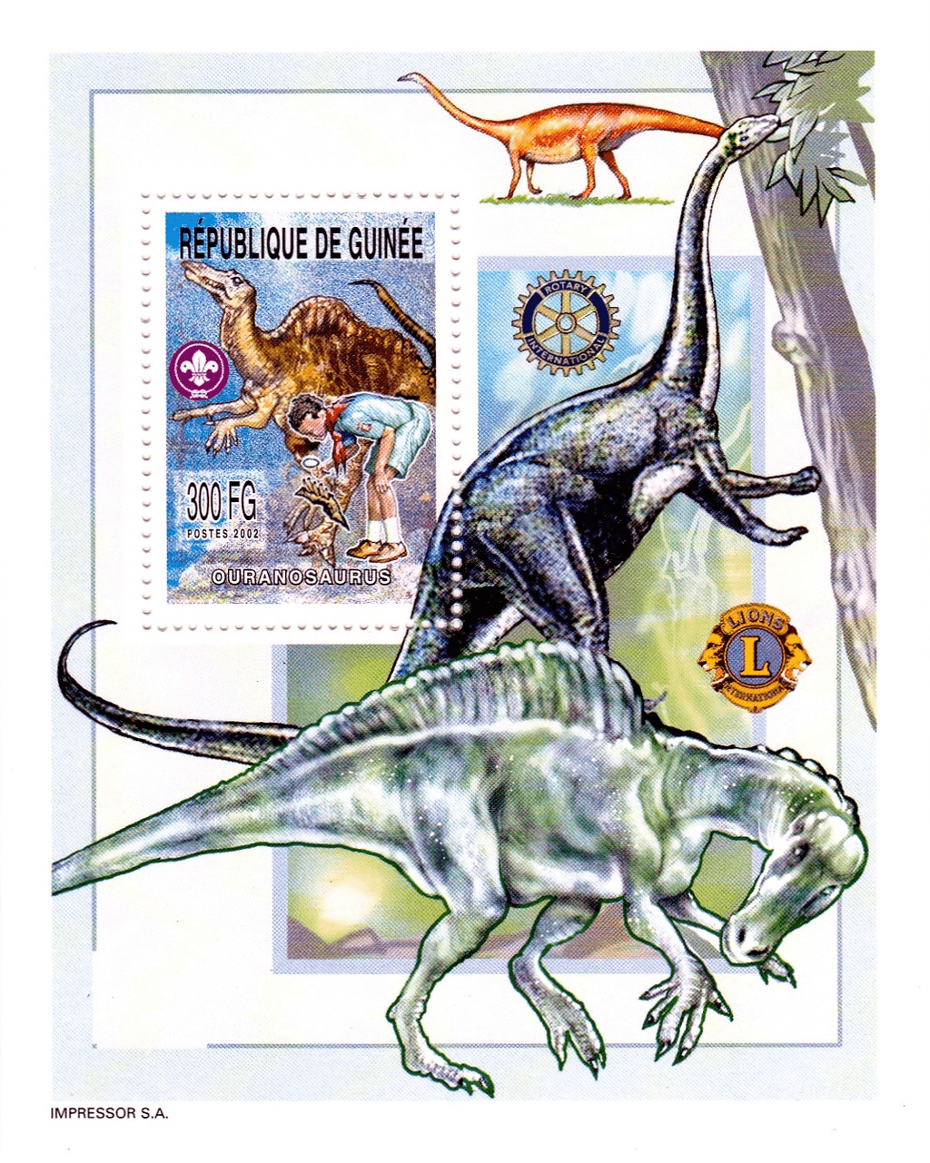 Boy Scout and Prehistoric Animals